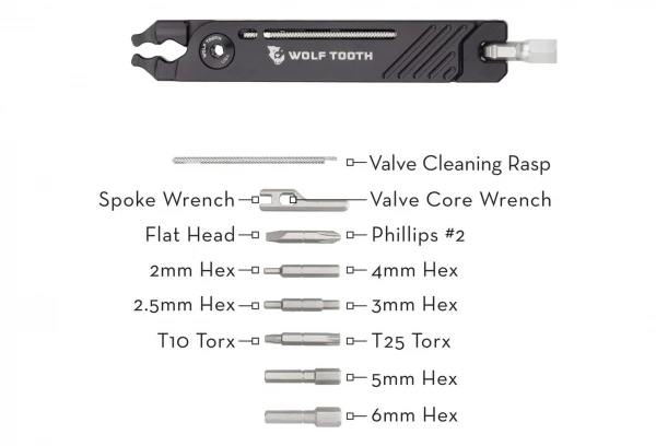 Multi-Outil Wolf Tooth 8-Bit Pack Pliers (17 Fonctions) Noir 9 Multi-Outil Wolf Tooth 8-Bit Pack Pliers (17 Fonctions) Noir – Image 7
