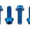 Lot De 4 Vis De Porte-Bidon Wolf Tooth Water Bottle Cage Bolts M5x15 Mm Bleu
