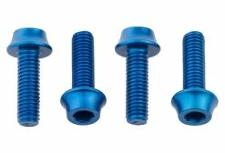 Lot De 4 Vis De Porte-Bidon Wolf Tooth Water Bottle Cage Bolts M5x15 Mm Bleu