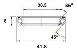Roulement De Direction Black Bearing B14 30.5 X 41.8 X 8 Mm 36°/45 5 Roulement De Direction Black Bearing B14 30.5 X 41.8 X 8 Mm 36°/45 -Entretien Réparation Route Soldes unnamed file 2253