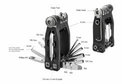 Multi-Outils Topeak Ninja 16+ Noir / Argent (16 Fonctions) -Entretien Réparation Route Soldes unnamed file 2385