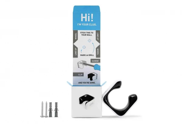 Support Vélo Mural Hornit Clug MTB (44-57mm / 1.75-2.25'') Blanc / Noir 4 Support Vélo Mural Hornit Clug MTB (44-57mm / 1.75-2.25'') Blanc / Noir – Image 2