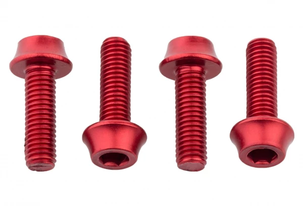 Lot De 4 Vis De Porte-Bidon Wolf Tooth Water Bottle Cage Bolts M5x15 Mm Rouge 3 Lot De 4 Vis De Porte-Bidon Wolf Tooth Water Bottle Cage Bolts M5x15 Mm Rouge