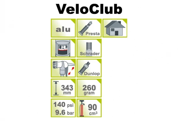 IceToolz Mini Pompe à Pied VeloClub ICE TOOLZ A351 4 IceToolz Mini Pompe à Pied VeloClub ICE TOOLZ A351 – Image 2