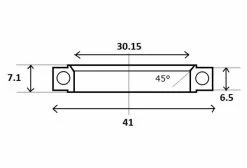 Roulement De Direction Black Bearing B10 30.15 X 41 X 6.5 / 7.1 Mm 45°/90 -Entretien Réparation Route Soldes unnamed file 3226