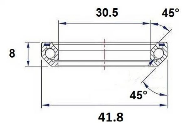 Roulement De Direction Black Bearing B7 30.5 X 41.8 X 8 Mm 45/45° 4 Roulement De Direction Black Bearing B7 30.5 X 41.8 X 8 Mm 45/45° – Image 2